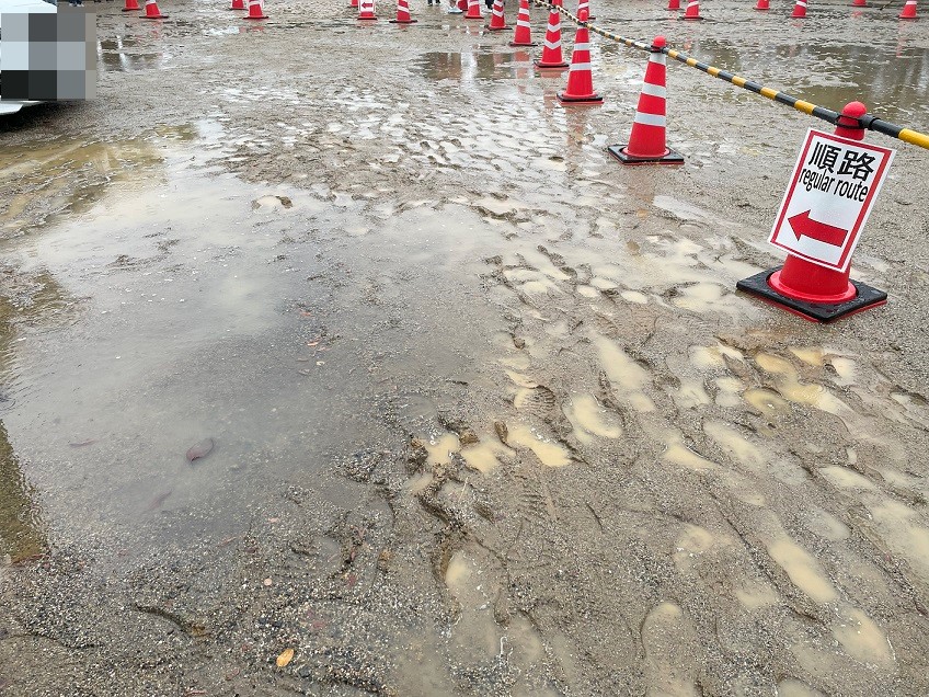 F1日本GP雨の駐車場